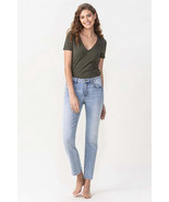 Size 32 (13/14) Andrea Midrise Crop Light Blue Straight Jeans - $789.95 MXN
