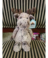 Jellycat Bashful Marty The Moose Small 8” Stuffed Animal Plush Retired N... - $1,695.31 MXN