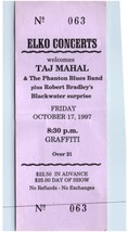 Taj Mahal Ticket Stub October 17 1997 Pittsburgh Pennsylvania - £19.41 GBP