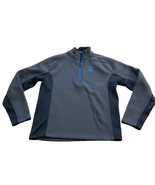 SPYDER Gray Blue Black 1/4 Zip Pullover Knit Jumper Size Medium Fleece L... - £19.15 GBP