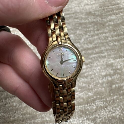 Citizen Watch Women Eco Drive Gold Tone Mother Of Pearl  - £34.99 GBP
