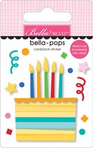 Birthday Bash Bella-Pops 3D Stickers-Eat Cake BB2771 - £11.24 GBP