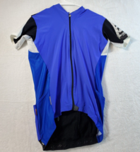 ASSOS Cycling Top Womens Size XL Multicolor Mesh Short Sleeve Pockets Zi... - $17.10
