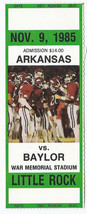 1985 NCAA Football Proof Ticket Full Unused Baylor @ Arkansas November 9th - £7.50 GBP