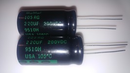 2pcs BMI B M I 220uf 200Vdc Radial Lead made in USA High performance Capacitor - $6.50