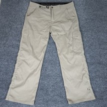 Prana Zion Pants Mens XLx30 (38x29) Beige Cargo Stretch Straight Nylon B... - $36.53