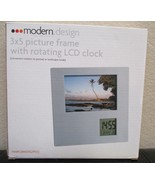 Modern Design 3x5 Picture Frame With Rotating LCD Clock - £9.91 GBP
