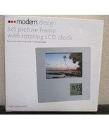 Modern Design 3x5 Picture Frame With Rotating LCD Clock - $12.61
