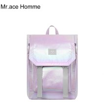 MAH Transparent Laptop Backpack Women Fashion School Backpack for Girl Colourful - £45.79 GBP