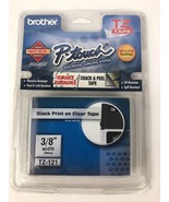 Brother New OEM Clear P-Touch TZ-121 Tape 9mm Cassette 3/8&#39;&#39; Laminated F... - £10.20 GBP