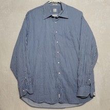 Peter Millar Mens Dress Shirt Size XL Button Up Blue Long Sleeve Casual - £17.48 GBP