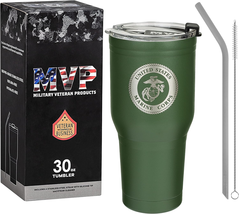 30 Oz USMC OD Green Coffee Tumbler - Double Wall Vacuum Insulated Stainless - £36.98 GBP