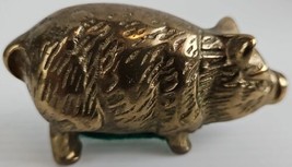 Vintage Brass Pig Figurine Paper Weight Farm Animal Collectible 3 inch Pet Pig - £7.05 GBP