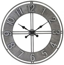 Wall Clock ADORLEE Oyster Gray Iron - $279.00