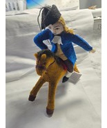 PAUL REVERE WITH HORSE Ornament Hand Made Wool Felt Silk Road Bazaar - $45.93 CAD