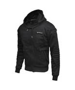 RIDERACT® Mens Motorcycle Riding Hoodie Black Reinforced with Aramid Fiber - $129.99