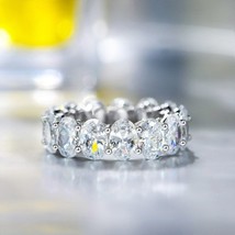 Trend 100 Original Sterling Silver Simulate Moissanite Diamond Cut Engagement Ri - £52.50 GBP