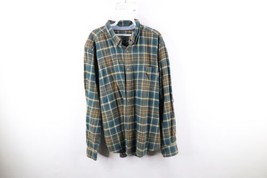 Vintage Woolrich Mens XL Faded Flannel Collared Button Down Shirt Plaid Cotton - £31.61 GBP