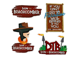 Don the Beachcomber - Lot of 4 Magnets- Vintage Style- Opening 2023- Tiki - £26.37 GBP