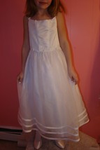 Cherish Apparel First Communion Dress/ Flower Girl Dress #329T White Size 8 NEW - £70.01 GBP