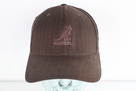 Vintage Kangol Faded Spell Out Pinstripe Tonal FlexFit Fitted Hat Cap Brown L/XL - $29.65