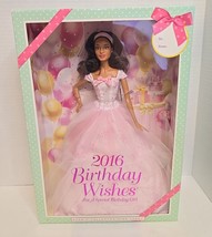 New 2016 Birthday Wishes Barbie Collector Doll Pink Label African American NIB - £41.90 GBP