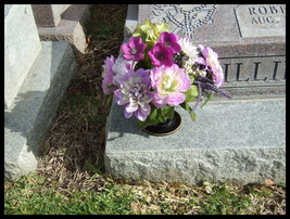 Flower display holder for your cemetery monument - 3.5 inch diameter vase openin - £25.05 GBP