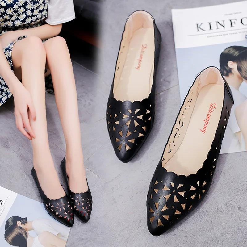 Women PU Leather Pointed Toe Summer Slip-on Loafers Dress  Flower Ladies  Platfo - £119.90 GBP