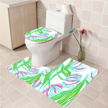 3Pcs/set Lilly Pulitzer 07 Bathroom Toliet Mat Set Anti Slip Bath Floor ... - $33.29+