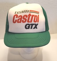 Team Castrol GTX Oil Racing Vintage Snapback Trucker Hat Baseball Cap Green - $11.99