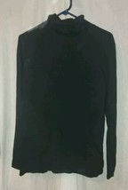 Womens Hannah XL Long Sleeve Pull Over Top Shirt Turtle Neck Black - $8.99