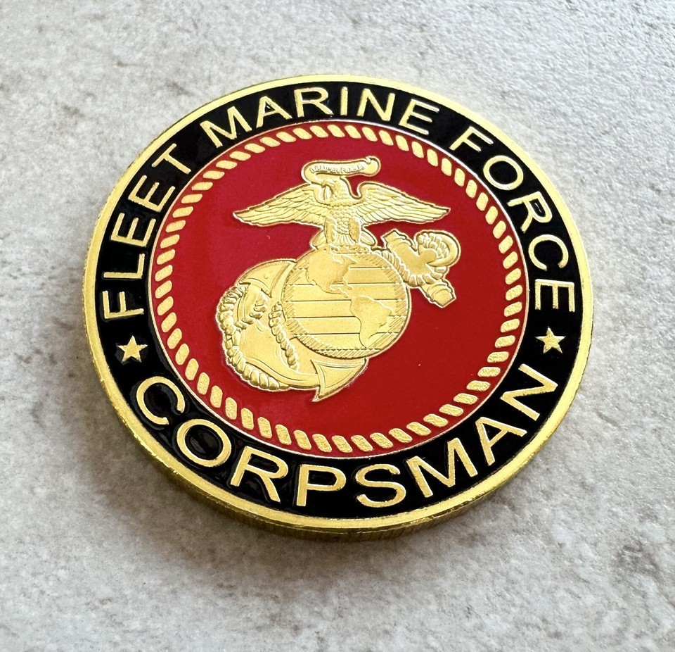 U.S.Marine Corps Fleet Marine Force FMF Corpsman USMC With Retirement Award Item image 7