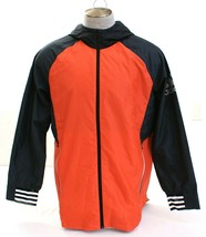 Adidas ID Woven Windbreaker Coral Zip Front Hooded Shell Jacket Men&#39;s NWT - $84.99