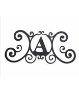 Bookishbunny Monogram Initial Letter A-Z Wrought Iron Metal Scrolled Doo... - £28.91 GBP