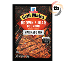Full Box 12x Packets McCormick Grill Mates Brown Sugar Bourbon Marinade ... - $36.20