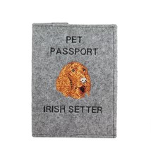 Irish Setter - Passport wallet for the dog with embroidered pattern. New product - £8.80 GBP