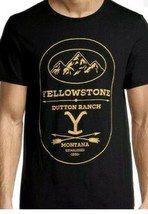 Yellowstone Dutton Ranch Shirt Black Yellow Paramount Pictures Medium Un... - £5.41 GBP
