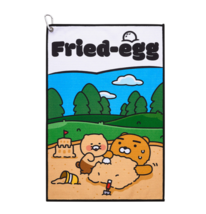 Kakao Friends Golf Sand Play Golf Club Towel Ryan &amp; Chunsik Accessory To... - $49.91