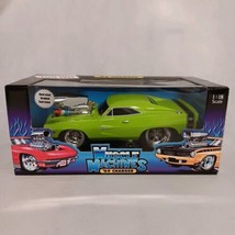 Muscle Machines 69 Dodge Charger Green Chrome 1:18 New In Box California Too Hot - $168.95