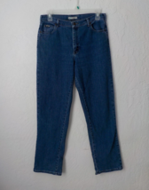VTG Lee Relaxed Straight Leg At The Waist Blue Denim Jeans Women size 12 L 34X33 - £13.94 GBP