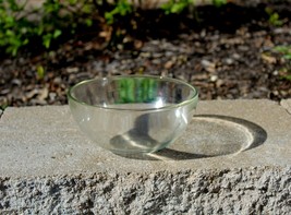 Vintage Clear Glass Small Bowl 7x 3-1/2&quot; Food Prep Serving Mixing - £4.80 GBP