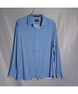 Bugatchi Classic Fit Shirt Mens XL Blue/White Long Sleeve Button Casual ... - $668.59 MXN