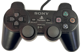 Sony PlayStation Jet Black Console Analog Controller SCPH-1010 - £14.41 GBP