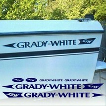 Grady White Boat Yacht Decals 6PC Set Vinyl High Quality New Stickers OEM - £79.82 GBP