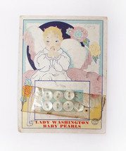 Vintage Lady Washington Baby Pearls Mother Of Pearl Button Set On Card - £11.86 GBP