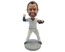 Custom Bobblehead Cool Dude Baseball Pitcher About To Throw The Ball - Sports &amp;  - £69.98 GBP