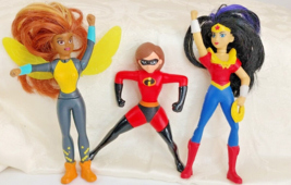 Mrs. Incredible, Wonder Woman, Super Hero Action Figures  lot of 3 - £11.81 GBP