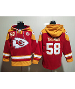 Derrick Thomas Chiefs Red Lace-Up Pullover Jersey Hoodie - $63.20