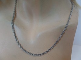 West Germany (STAMPED) Silvertone Chain Necklace 18&quot; Long - £7.91 GBP