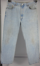 LEVI&#39;S AUTHENTIC 505 REGULAR FIT STRAIGHT LEG BLUE JEANS W38 L30 100% Co... - $17.66